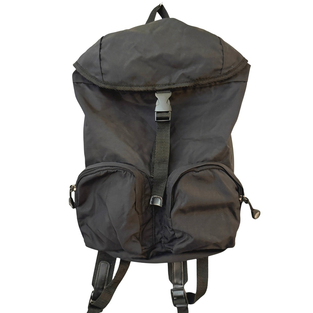 Eddie Bauer Sport Backpack Small Black Collapsible Lightweight Outdoor Gorpcore